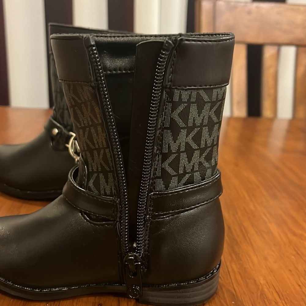 Michael Kors Emma Jacquard Boots black new Infant Toddlers Girls Size 6 - Picture 9 of 13